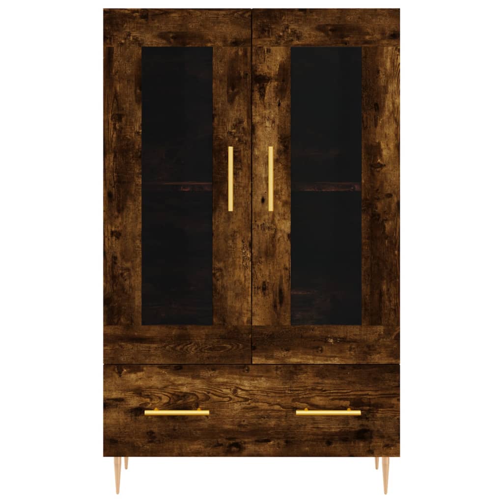 Kumode, dūmu ozolkoka krāsā, 69,5x31x115cm, apstrādāta koksne