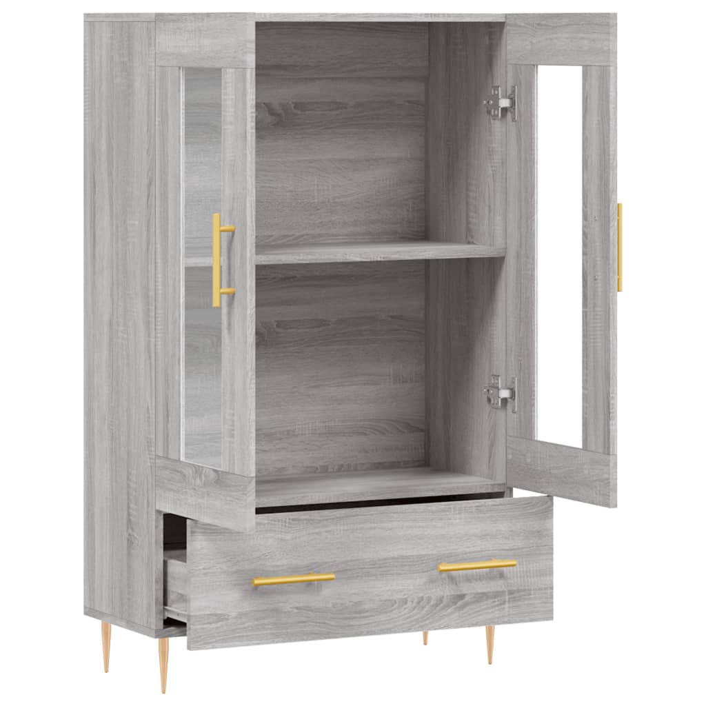 Kumode, pelēka ozolkoka krāsā, 69,5x31x115cm, apstrādāta koksne