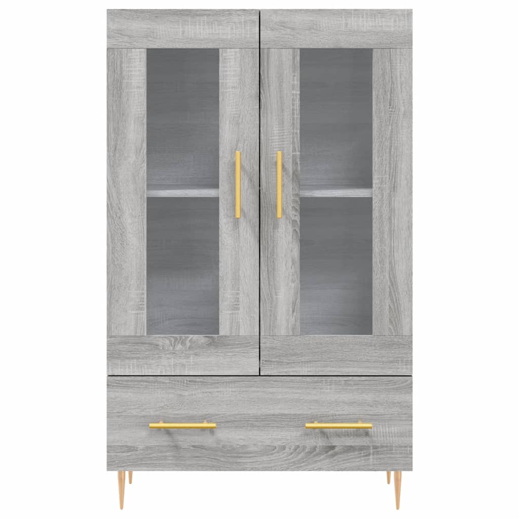 Kumode, pelēka ozolkoka krāsā, 69,5x31x115cm, apstrādāta koksne