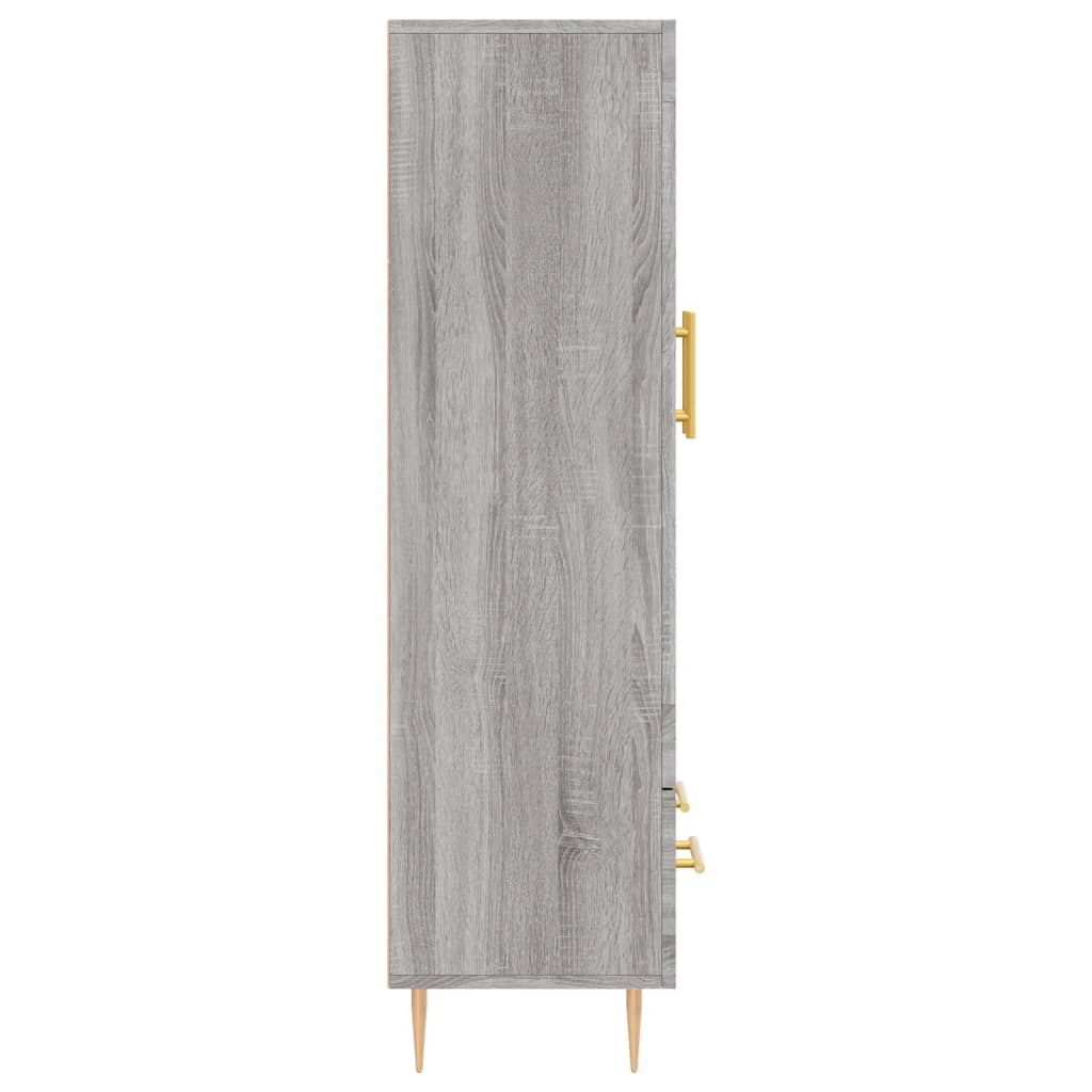 Kumode, pelēka ozolkoka krāsā, 69,5x31x115cm, apstrādāta koksne