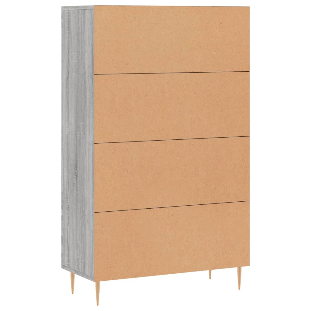 Kumode, pelēka ozolkoka krāsā, 69,5x31x115cm, apstrādāta koksne