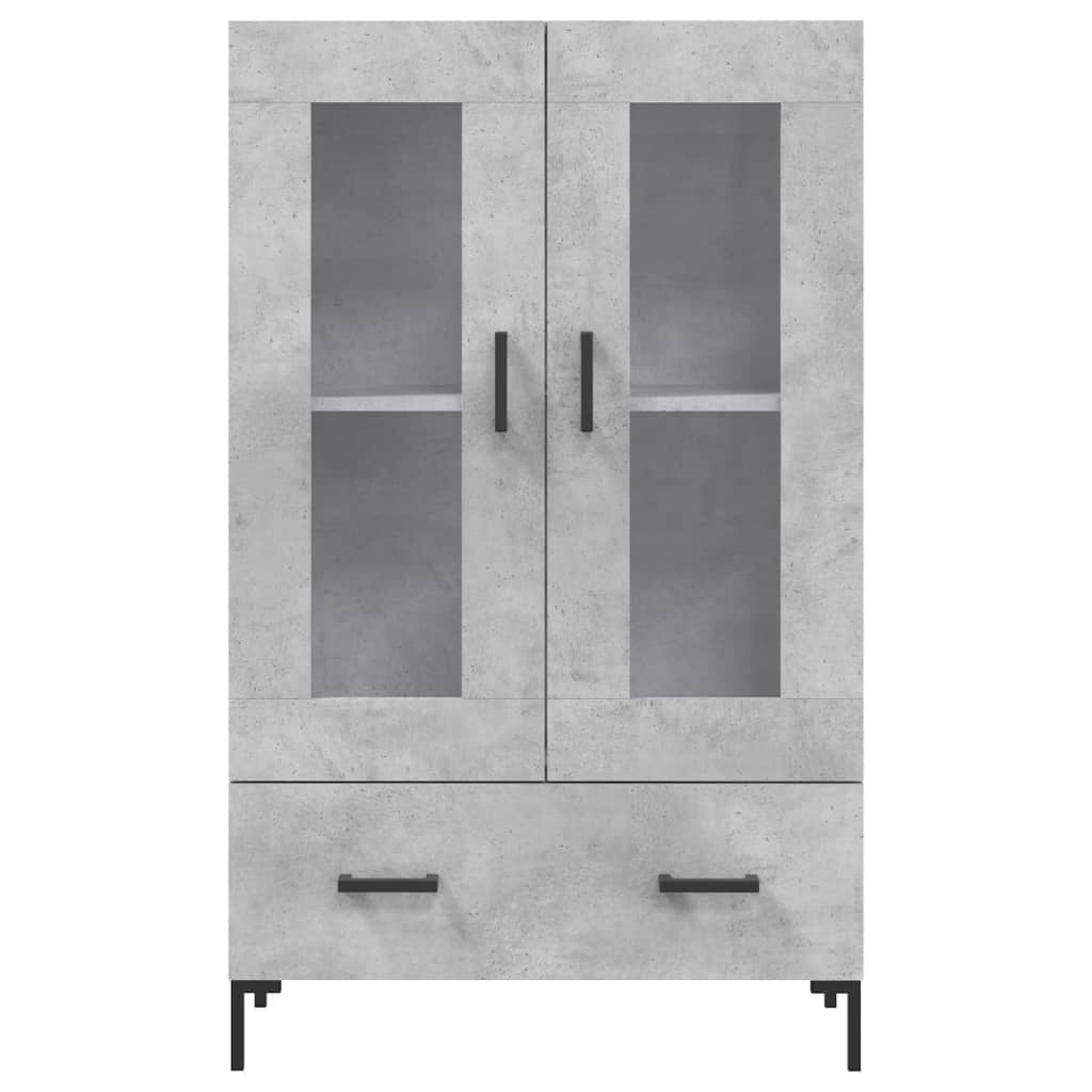 Kumode, betona pelēka krāsa, 69,5x31x115cm, apstrādāta koksne