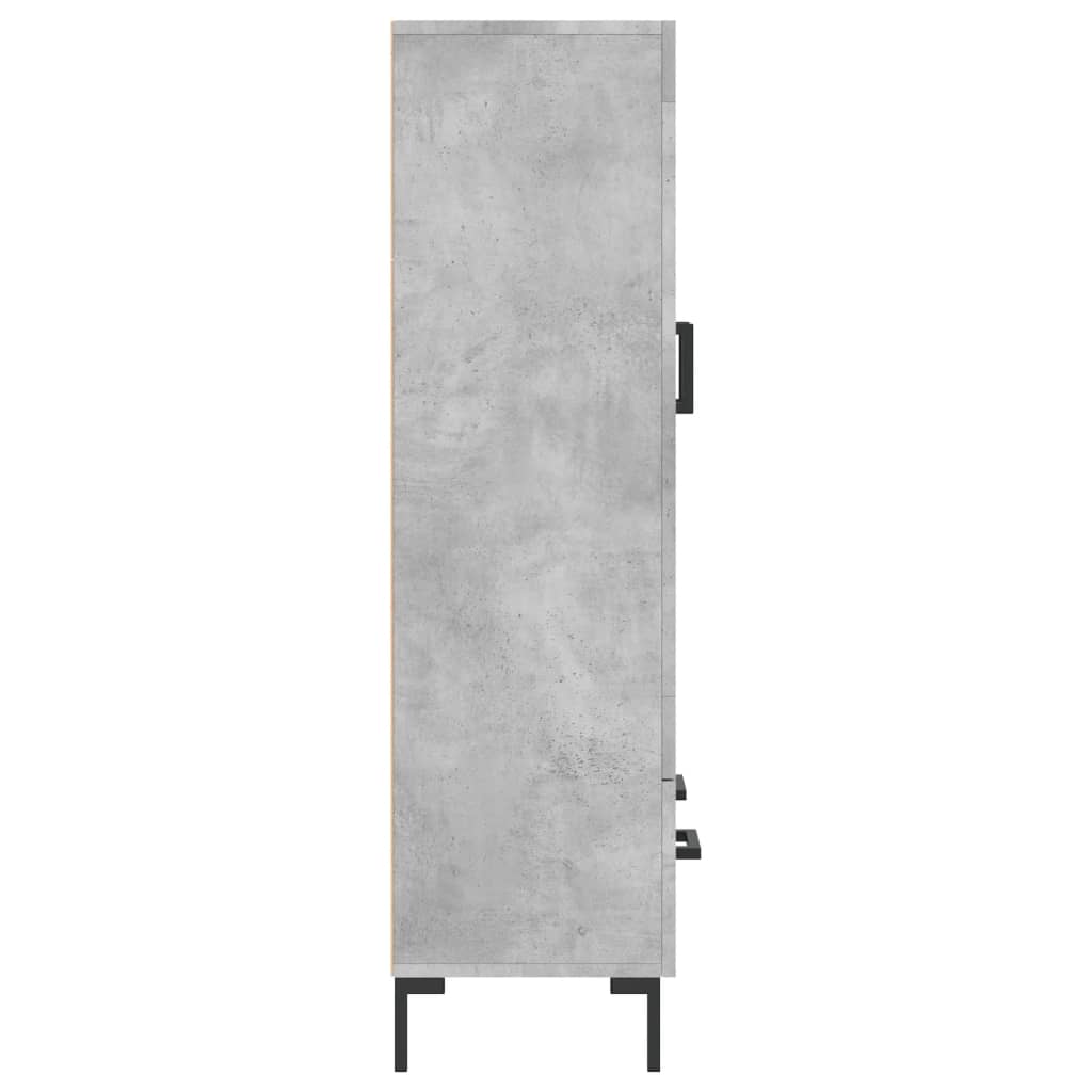 Kumode, betona pelēka krāsa, 69,5x31x115cm, apstrādāta koksne