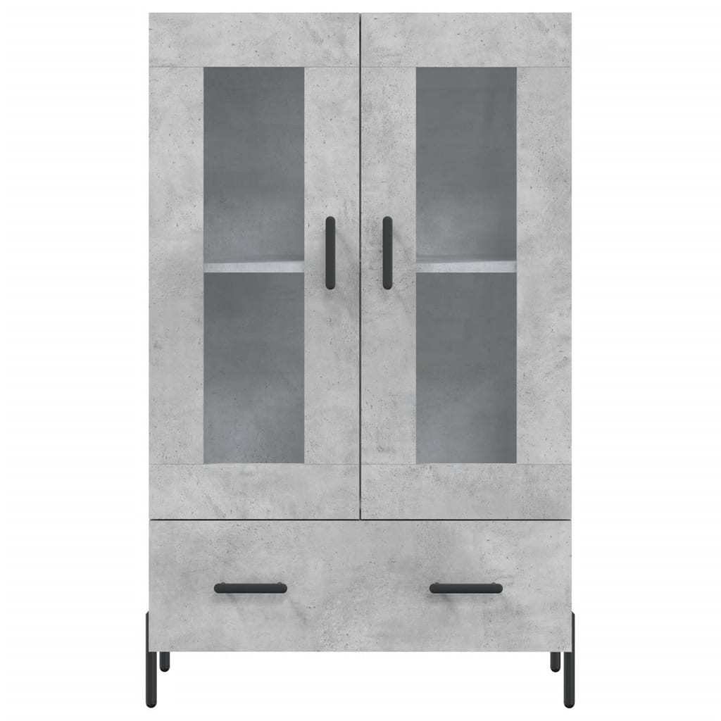 Chest of drawers, concrete grey, 69.5x31x115cm, engineered wood
