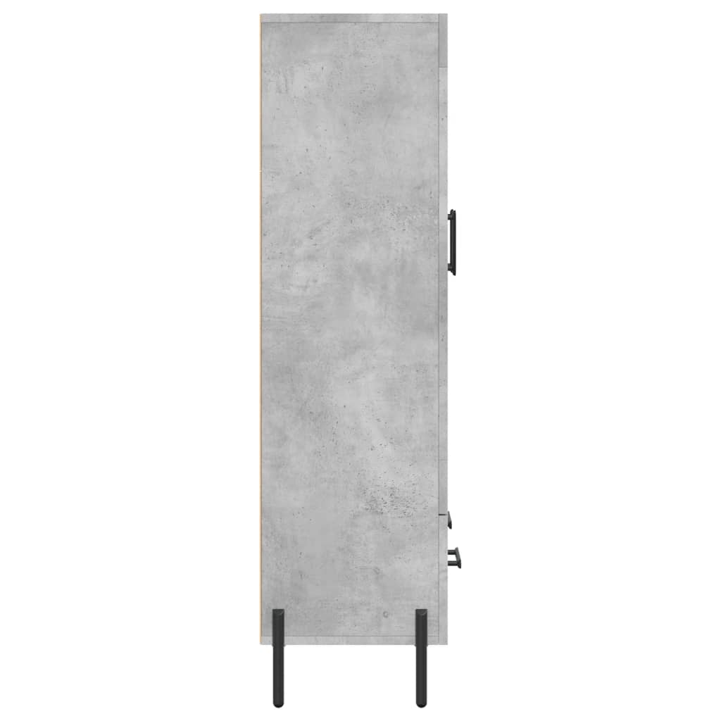 Chest of drawers, concrete grey, 69.5x31x115cm, engineered wood