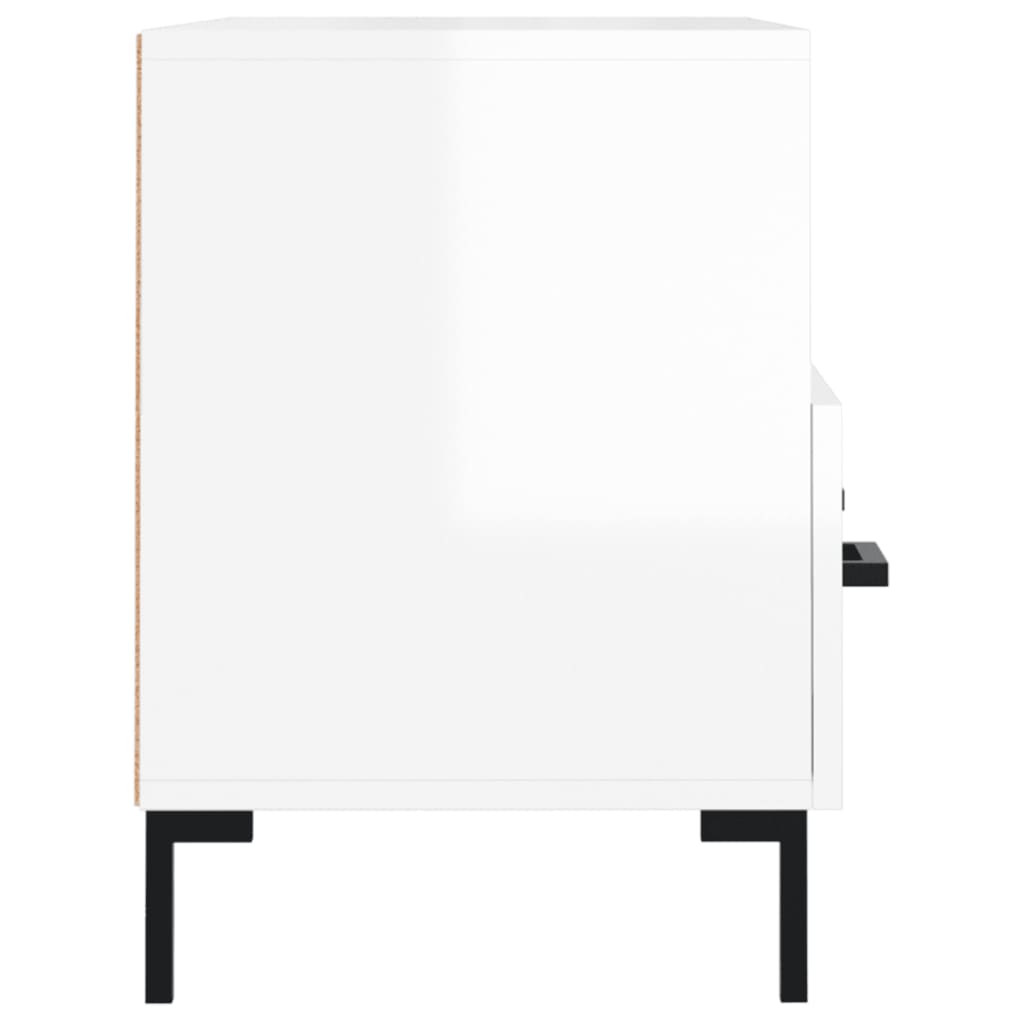 TV cabinet, white, 80x36x50cm, wood, glossy
