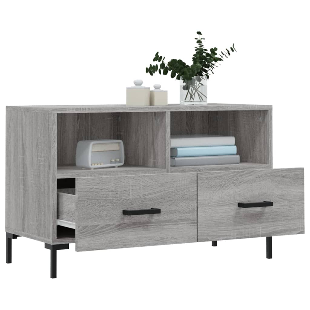 TV cabinet, grey oak, 80x36x50cm, wood