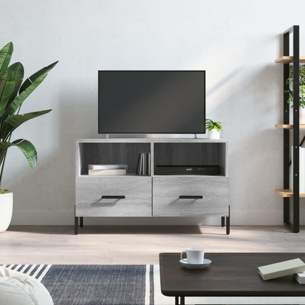 TV cabinet, grey oak, 80x36x50cm, wood