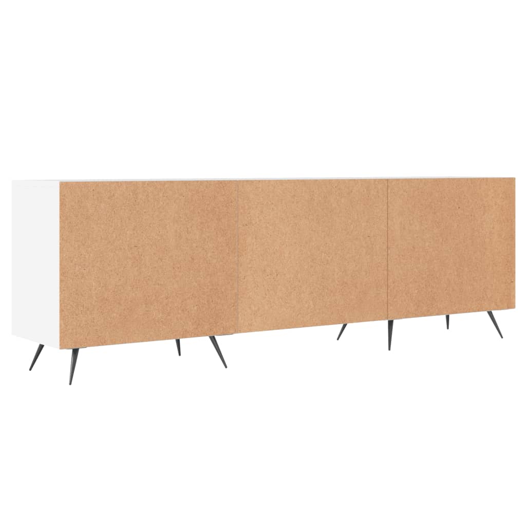 Televizora skapītis, balts, 150x30x50cm, apstrādāta koksne