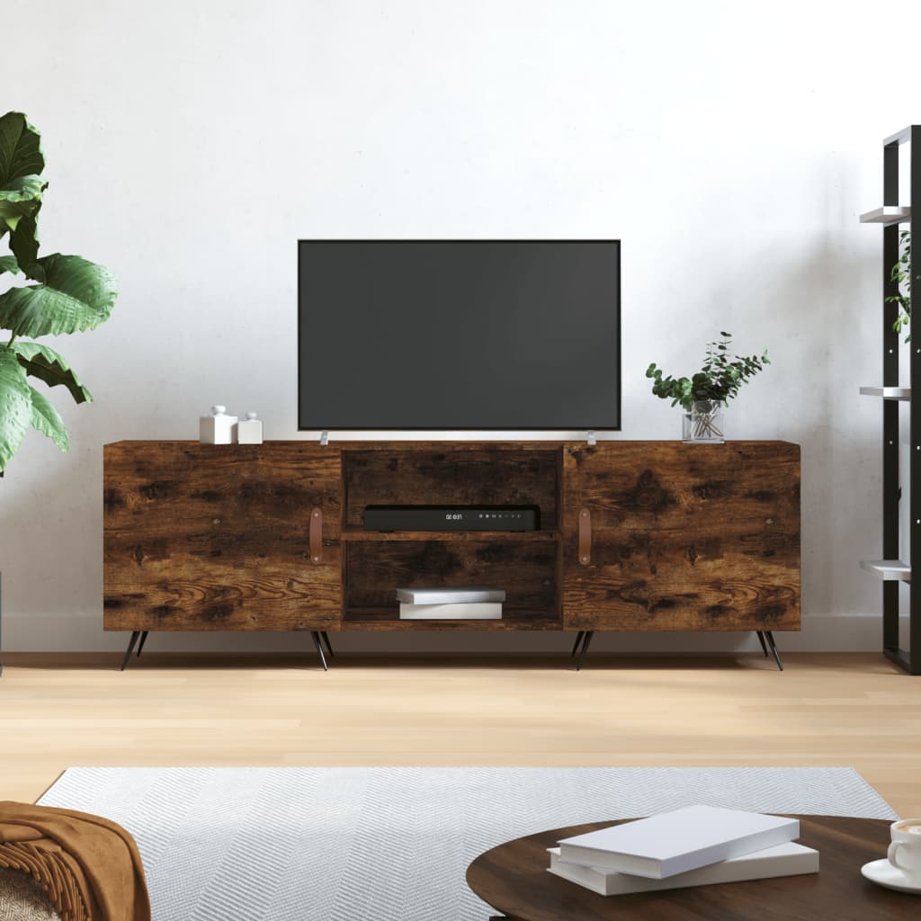 Televizoriaus spintelė, dūminio ąžuolo, 150x30x50cm, mediena