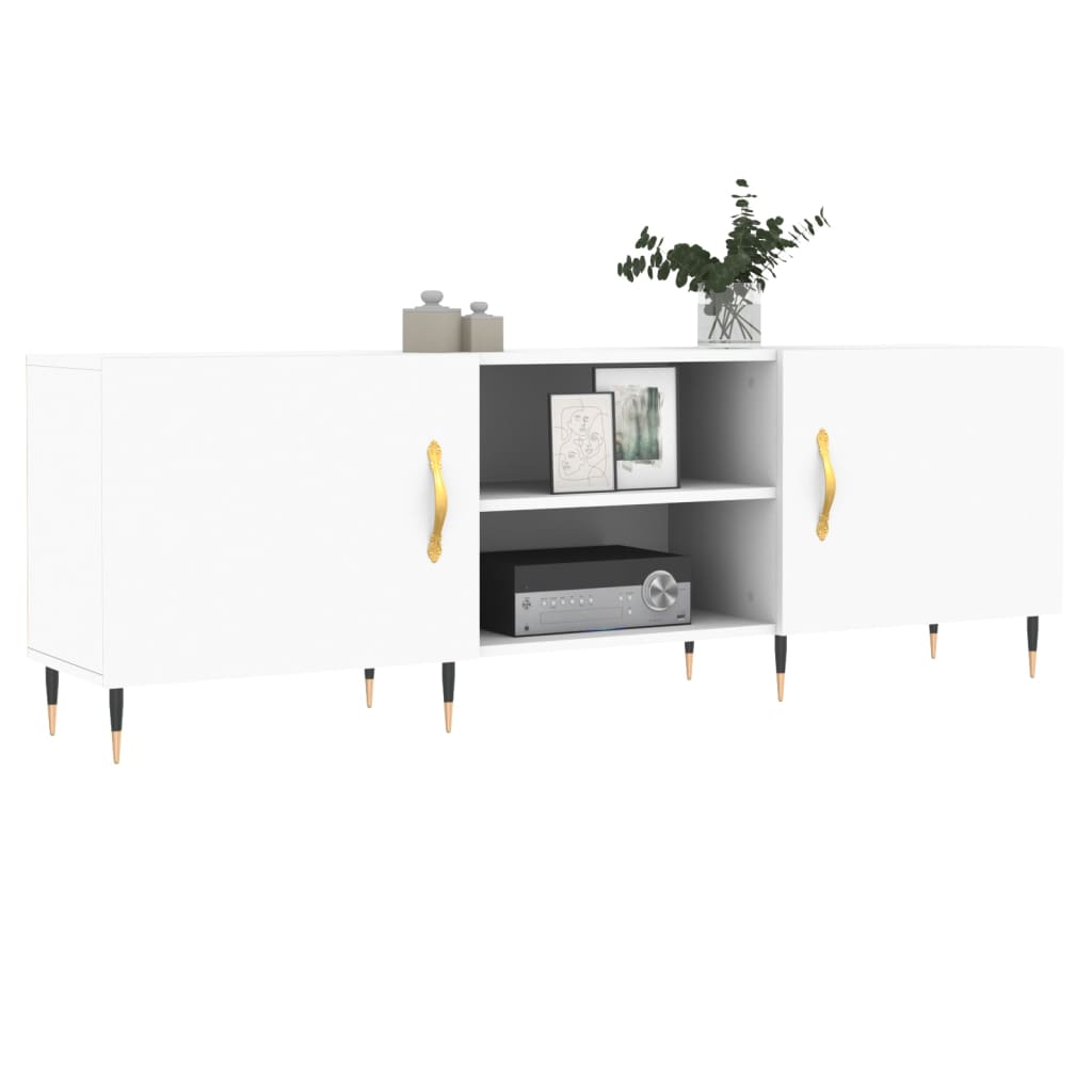 TV cabinet, white, 150x30x50cm, engineered wood