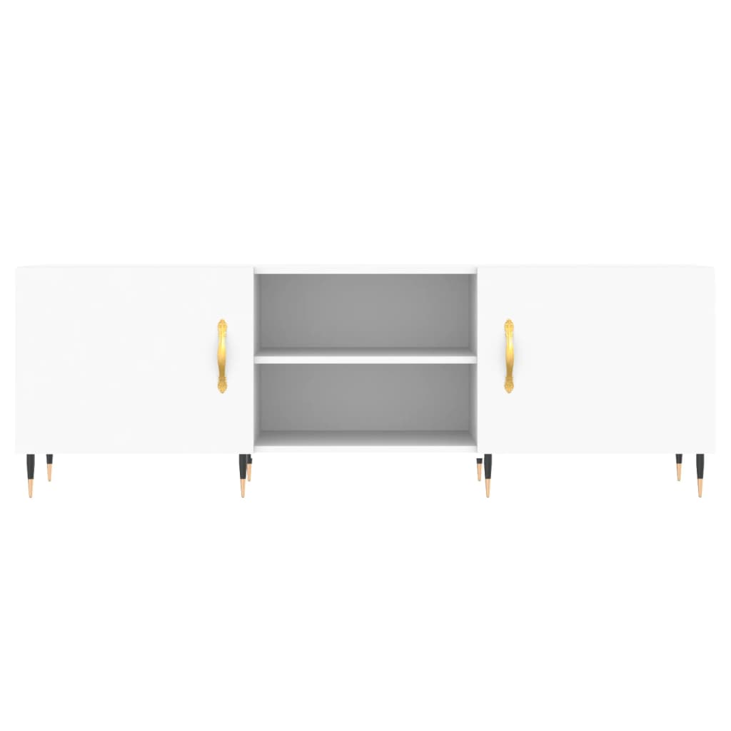 TV cabinet, white, 150x30x50cm, engineered wood