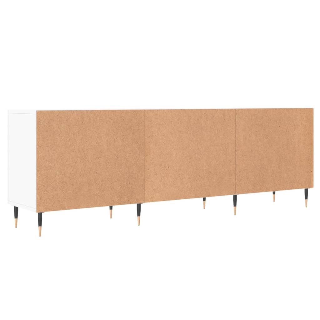 TV cabinet, white, 150x30x50cm, engineered wood