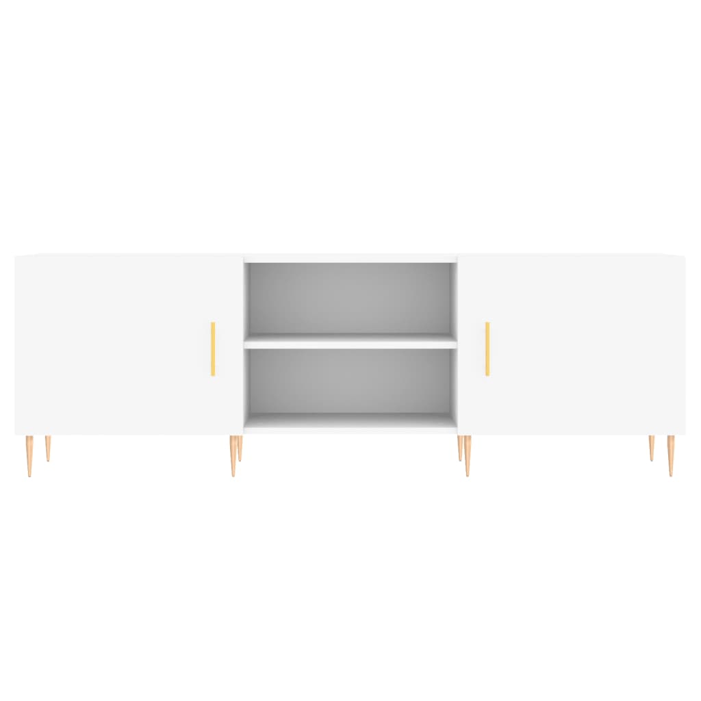 TV cabinet, white, 150x30x50cm, engineered wood