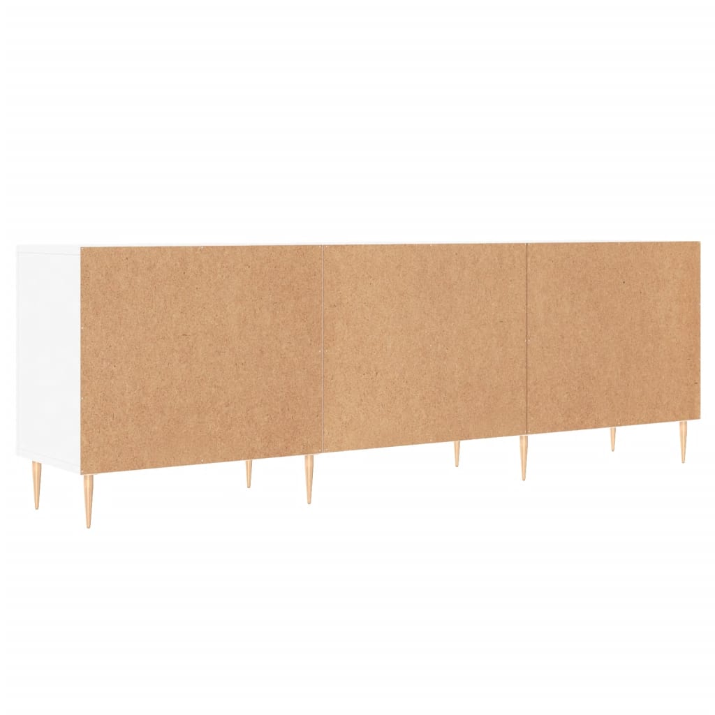 TV cabinet, white, 150x30x50cm, engineered wood