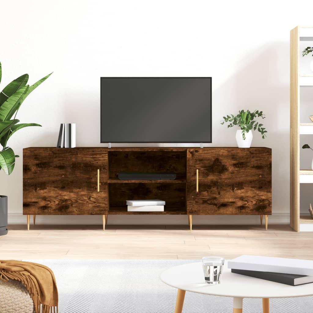 Televizora skapītis, dūmu ozols, 150x30x50cm, koks