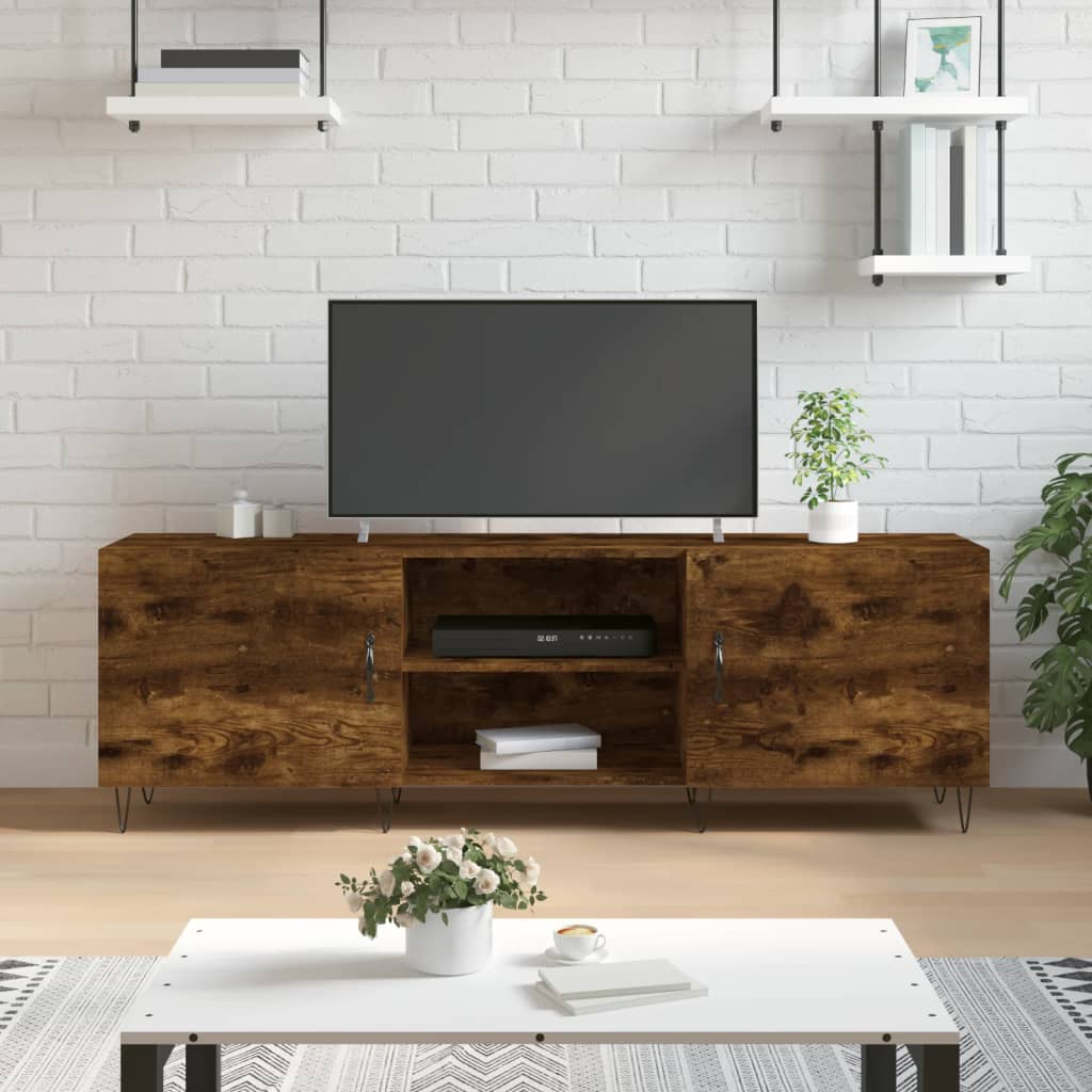 TV cabinet, smoked oak, 150x30x50cm, wood