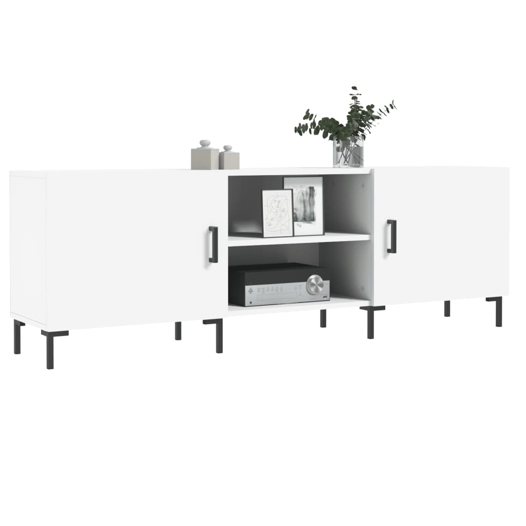 TV cabinet, white, 150x30x50cm, engineered wood