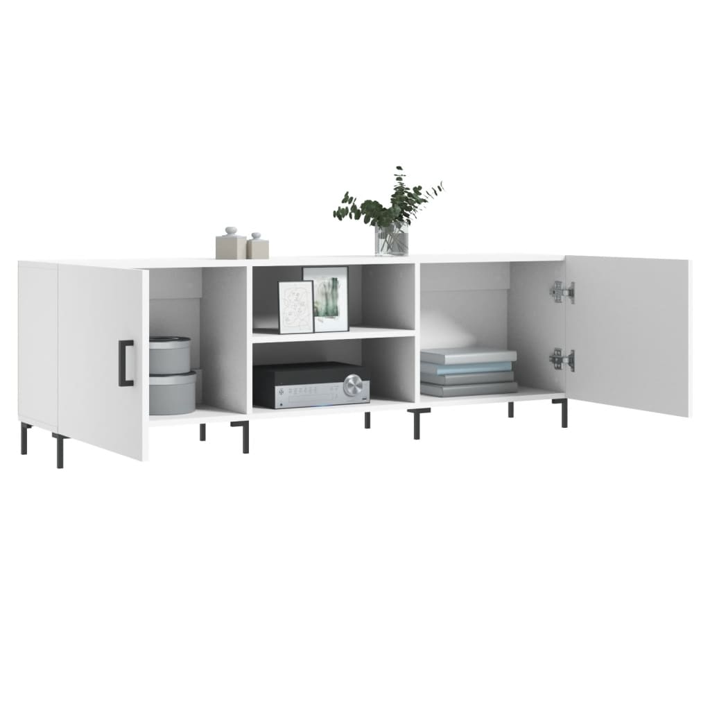 TV cabinet, white, 150x30x50cm, engineered wood
