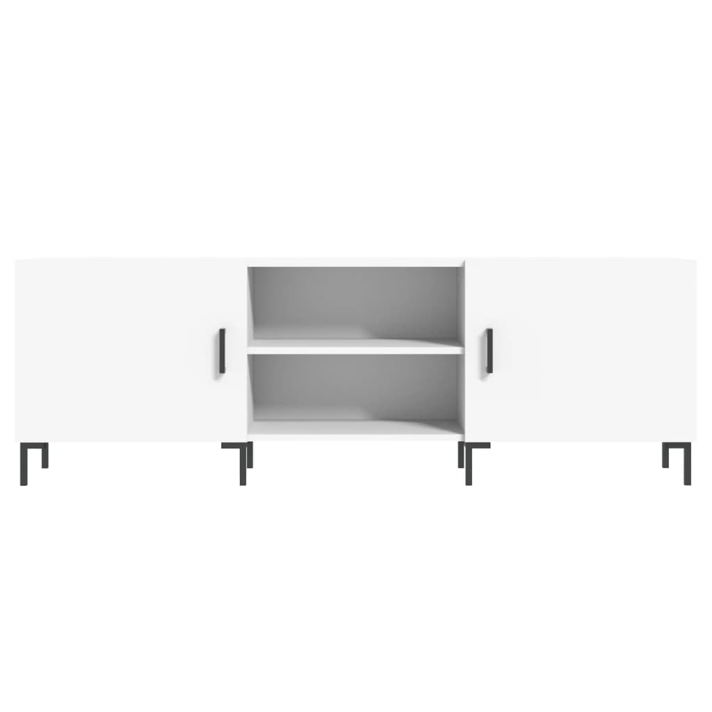 TV cabinet, white, 150x30x50cm, engineered wood