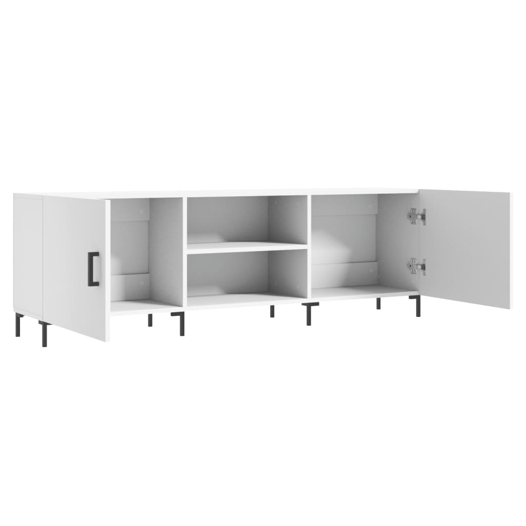 TV cabinet, white, 150x30x50cm, engineered wood