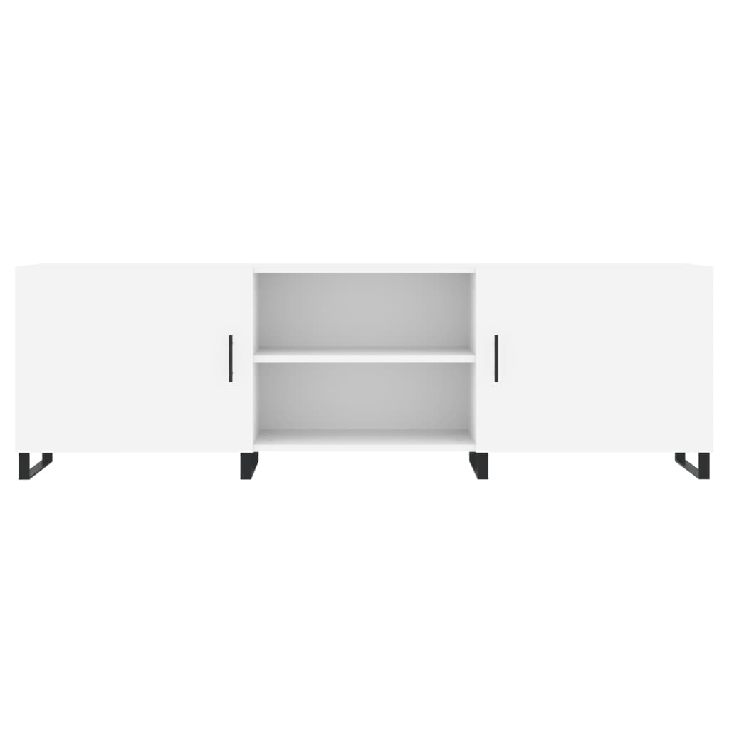 TV cabinet, white, 150x30x50cm, engineered wood