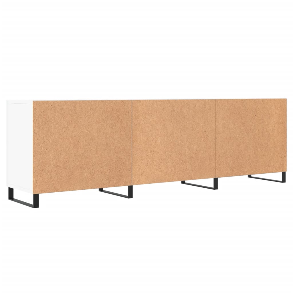 TV cabinet, white, 150x30x50cm, engineered wood