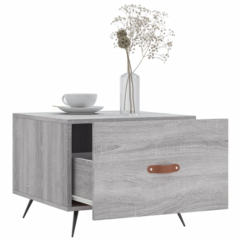 Coffee table, grey oak, 50x50x40cm, engineered wood
