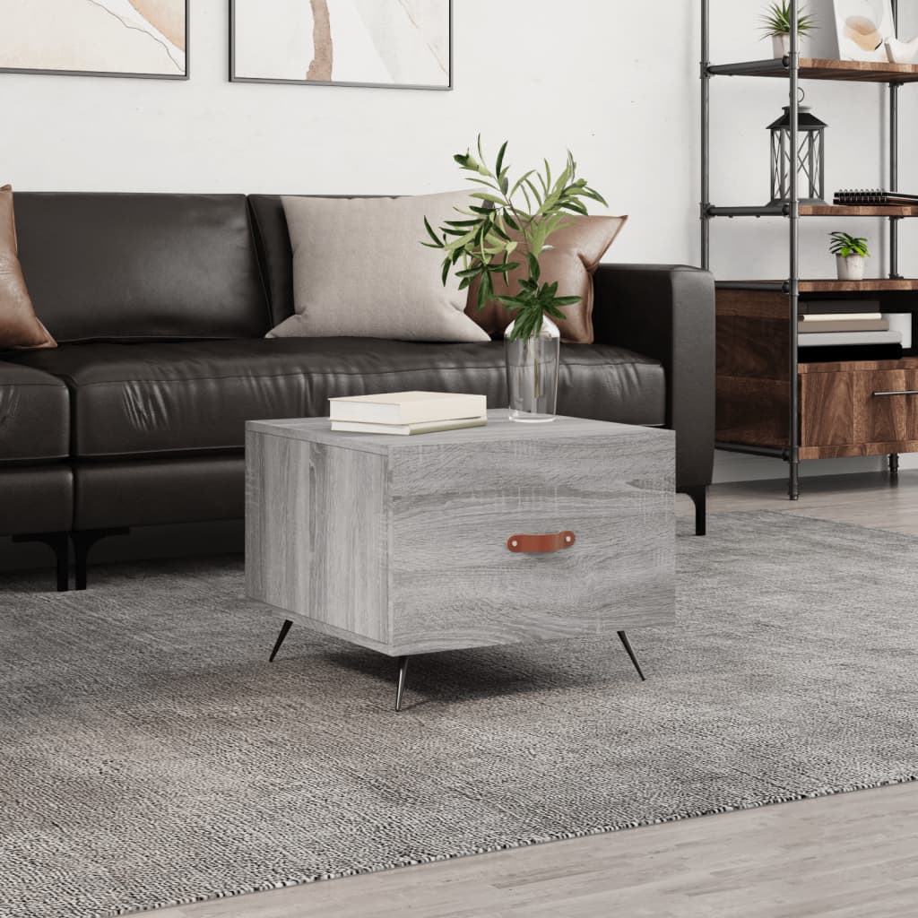 Coffee table, grey oak, 50x50x40cm, engineered wood