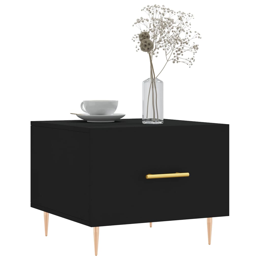 Coffee table, black, 50x50x40cm, engineered wood