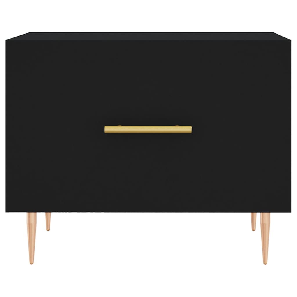 Coffee table, black, 50x50x40cm, engineered wood