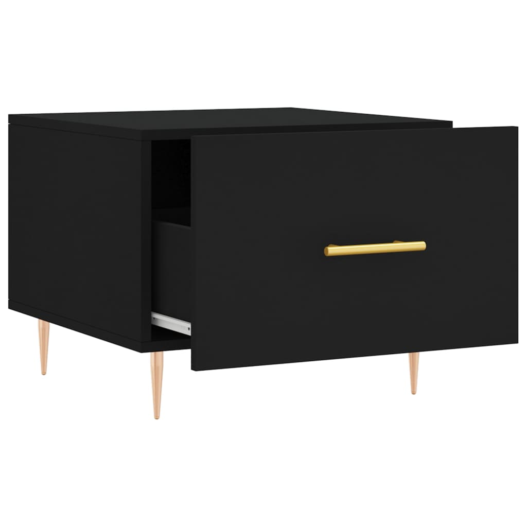 Coffee table, black, 50x50x40cm, engineered wood