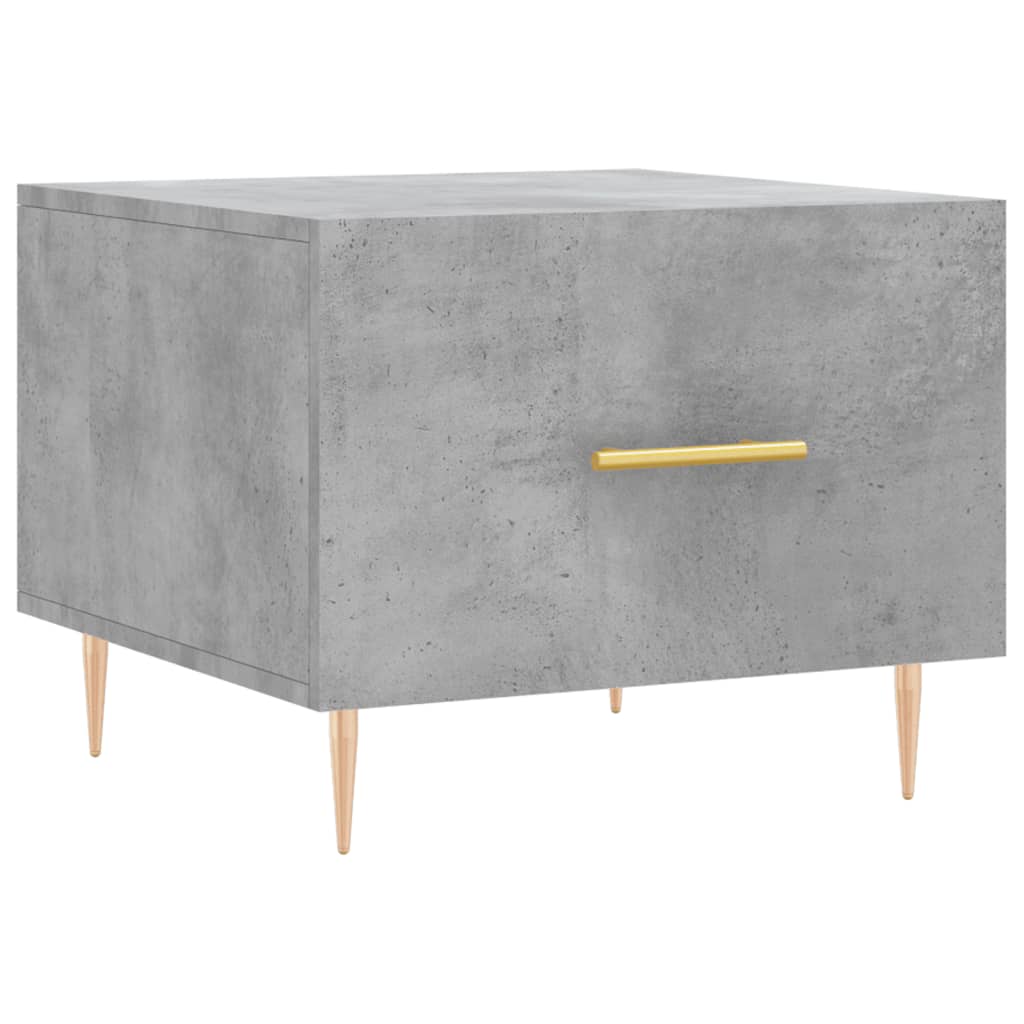 Coffee tables, 2 pcs., concrete, 50x50x40cm, treated wood