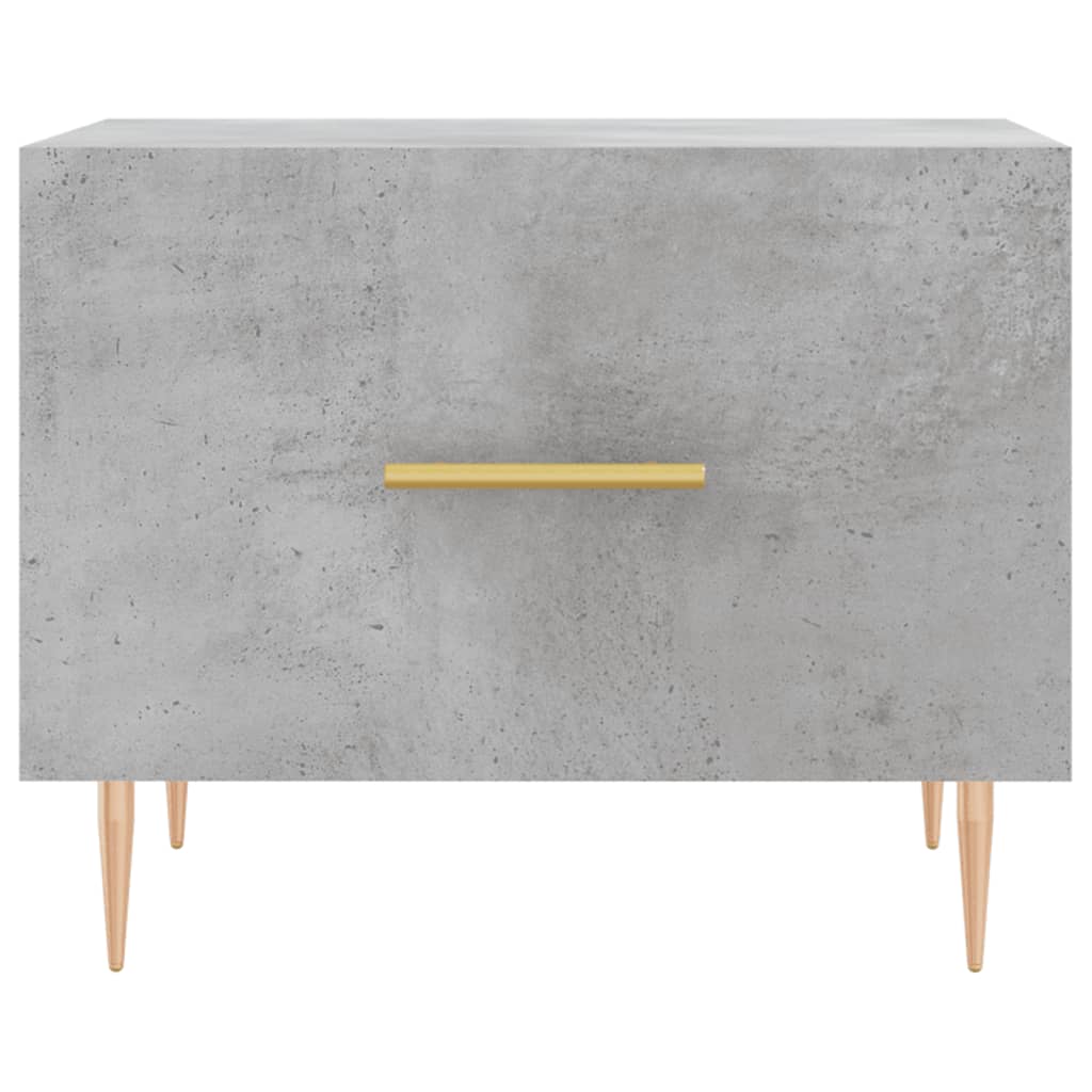 Coffee tables, 2 pcs., concrete, 50x50x40cm, treated wood