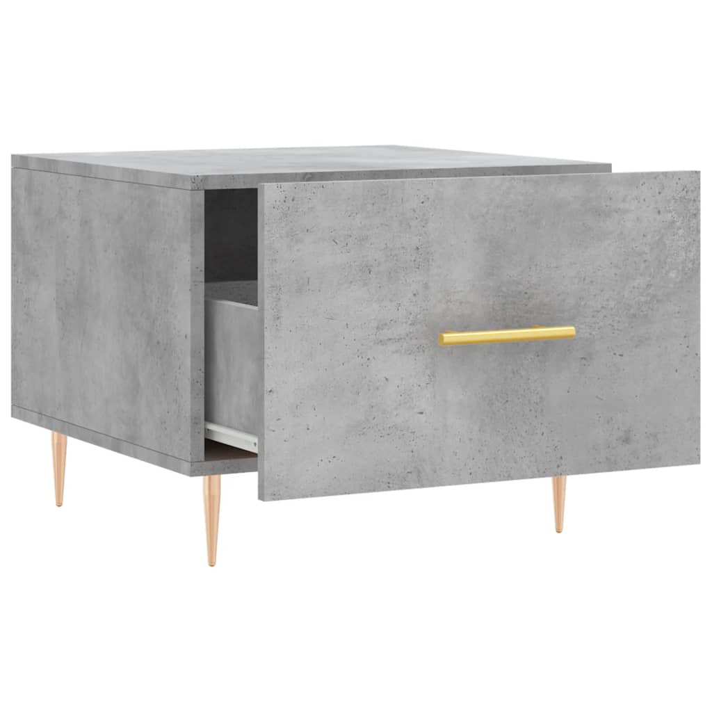 Coffee tables, 2 pcs., concrete, 50x50x40cm, treated wood