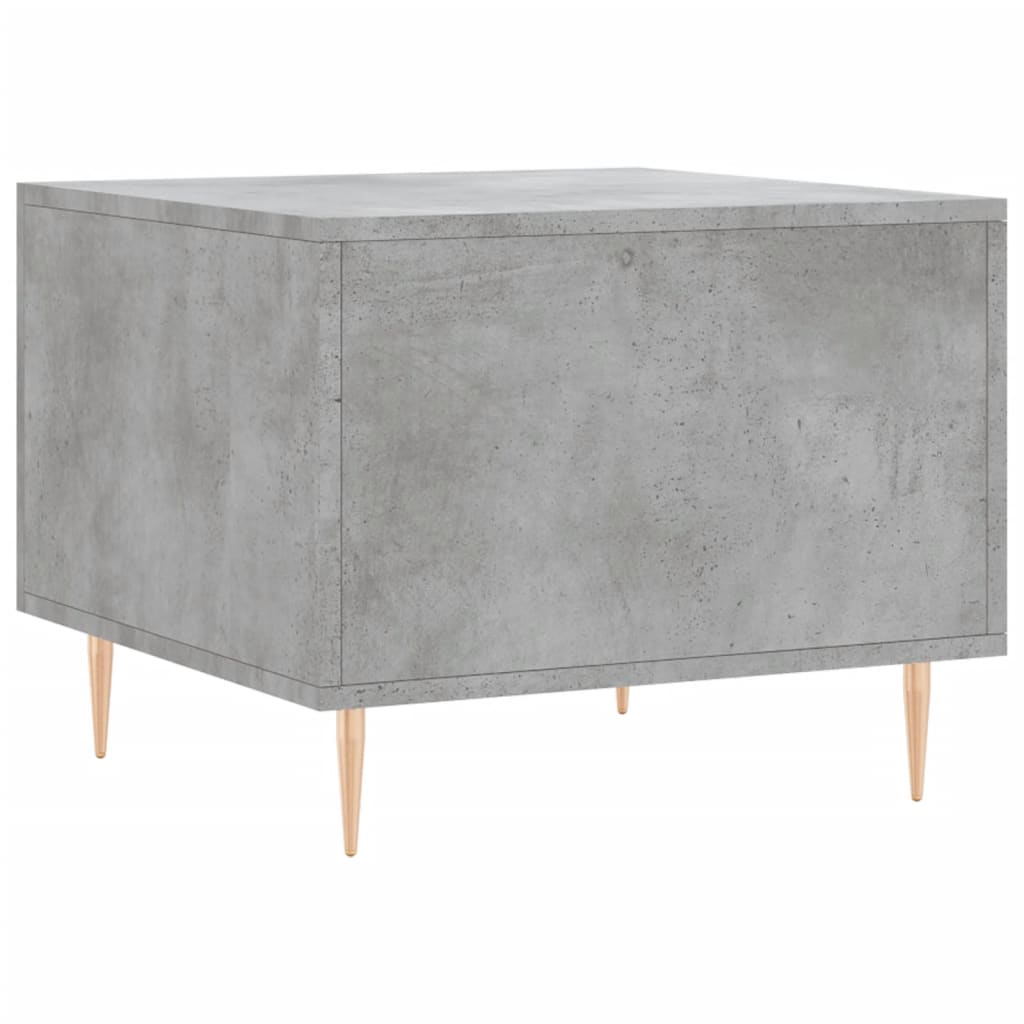 Coffee tables, 2 pcs., concrete, 50x50x40cm, treated wood