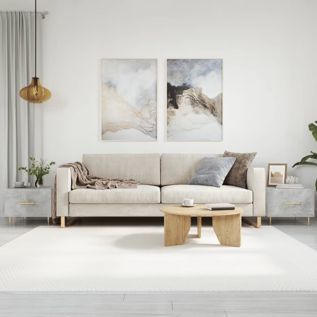 Coffee tables, 2 pcs., concrete, 50x50x40cm, treated wood
