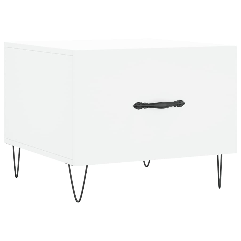 Coffee tables, 2 pcs., white, 50x50x40cm, engineered wood