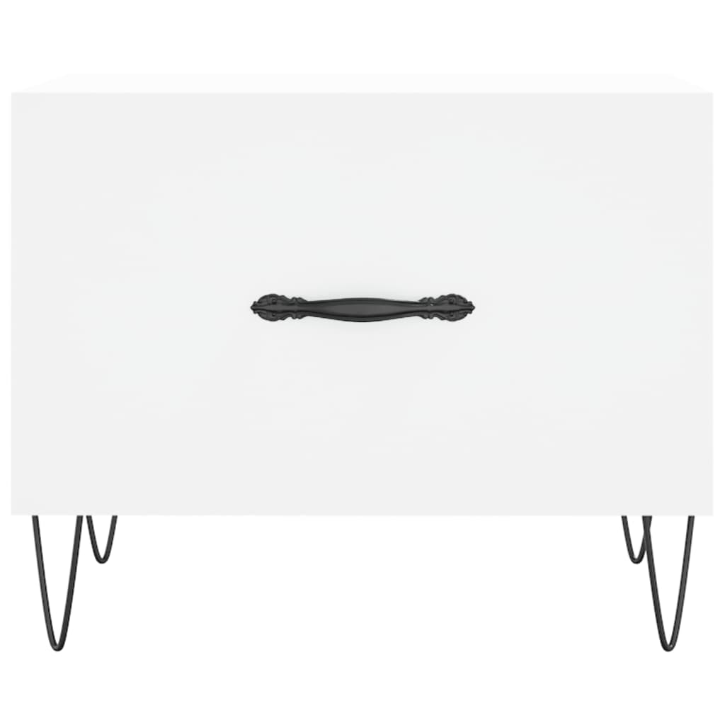 Coffee tables, 2 pcs., white, 50x50x40cm, engineered wood