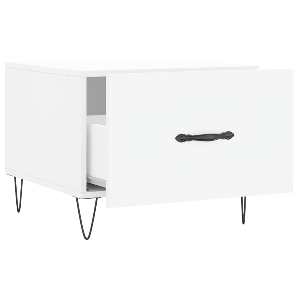 Coffee tables, 2 pcs., white, 50x50x40cm, engineered wood