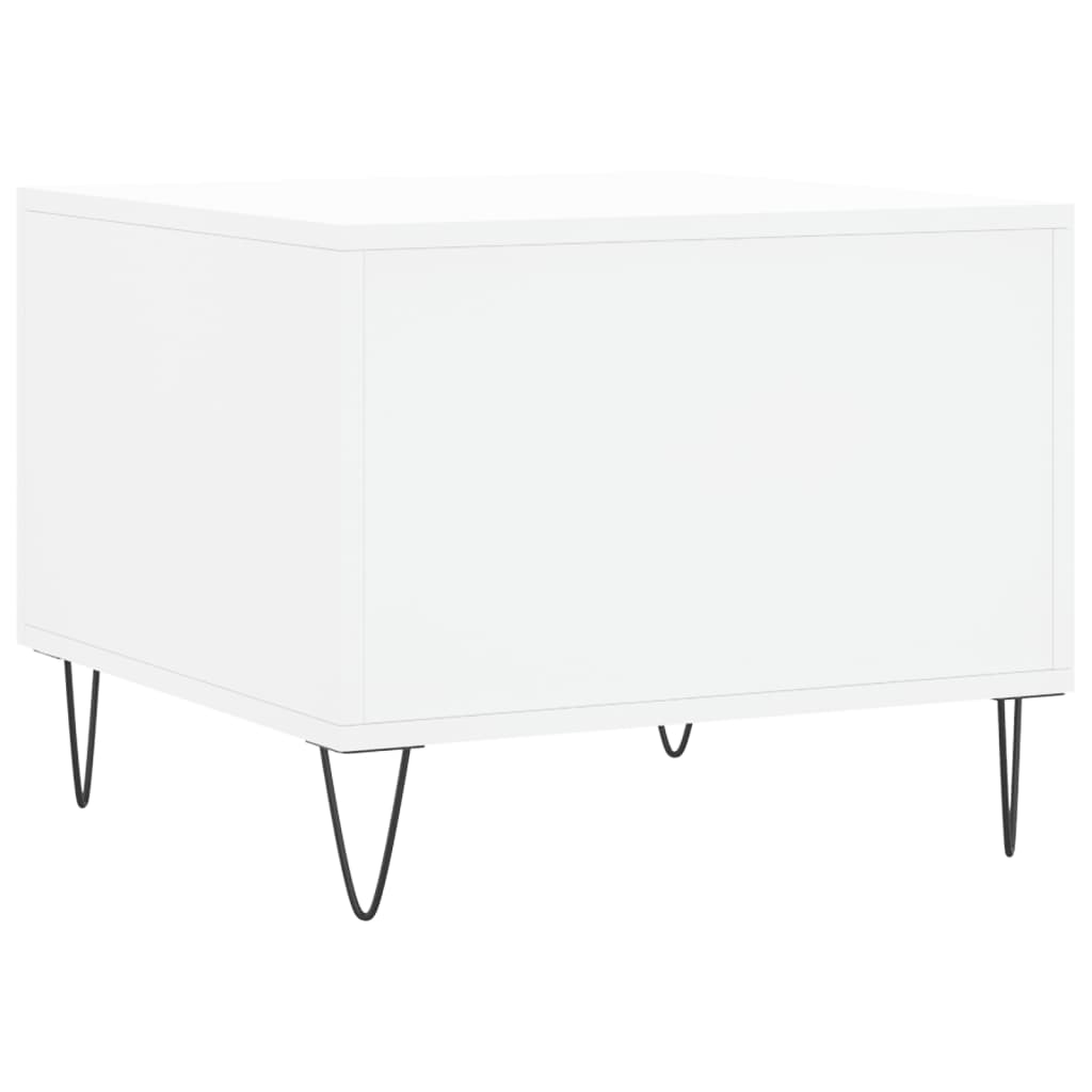 Coffee tables, 2 pcs., white, 50x50x40cm, engineered wood