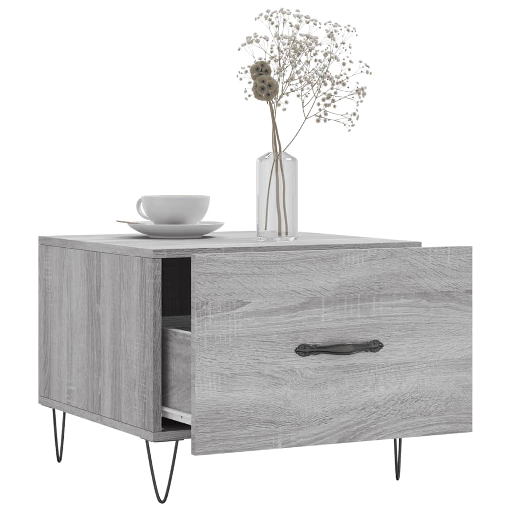 Coffee table, grey oak, 50x50x40cm, engineered wood