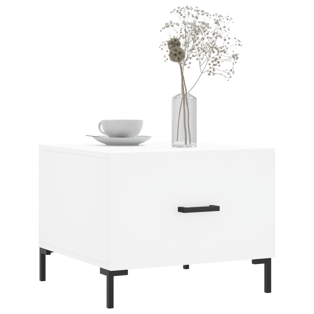 Coffee tables, 2 pcs., white, 50x50x40cm, engineered wood