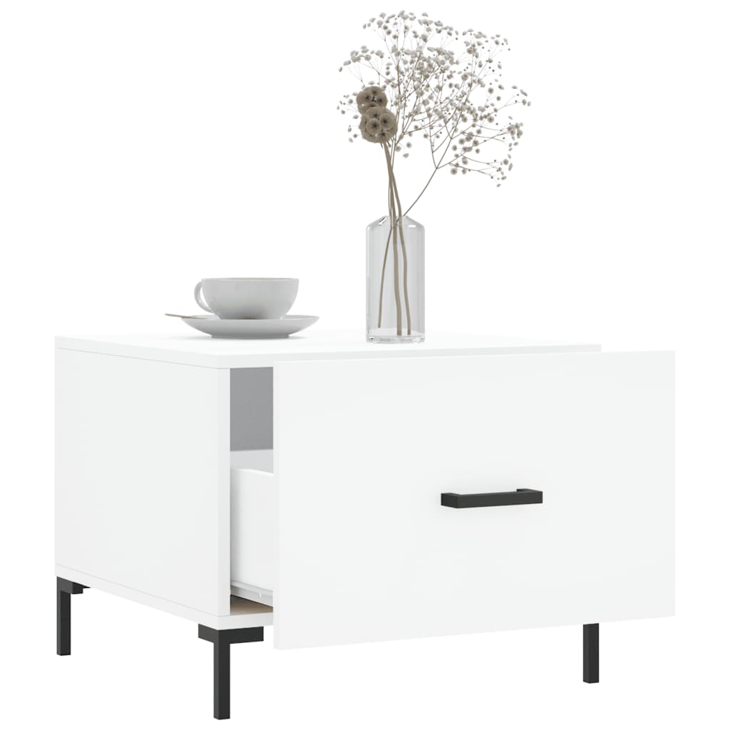 Coffee tables, 2 pcs., white, 50x50x40cm, engineered wood