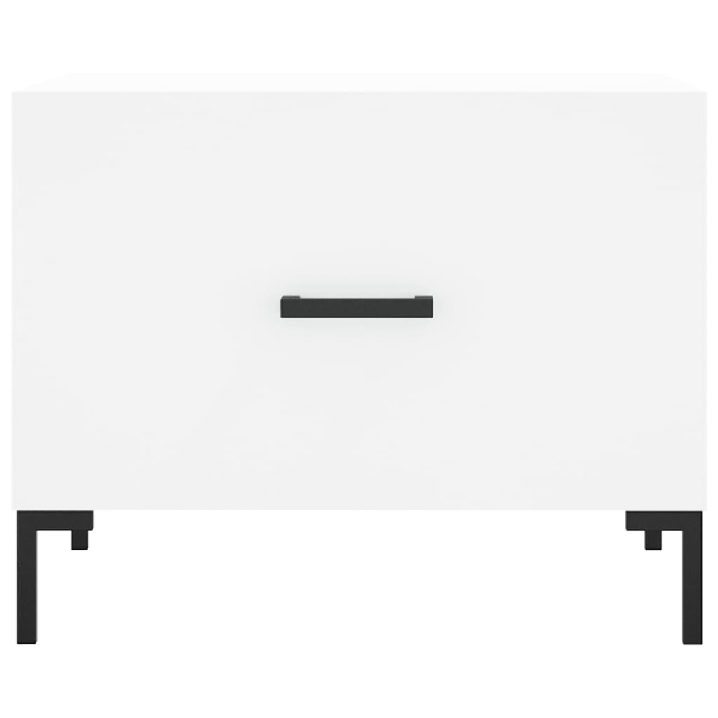 Coffee tables, 2 pcs., white, 50x50x40cm, engineered wood