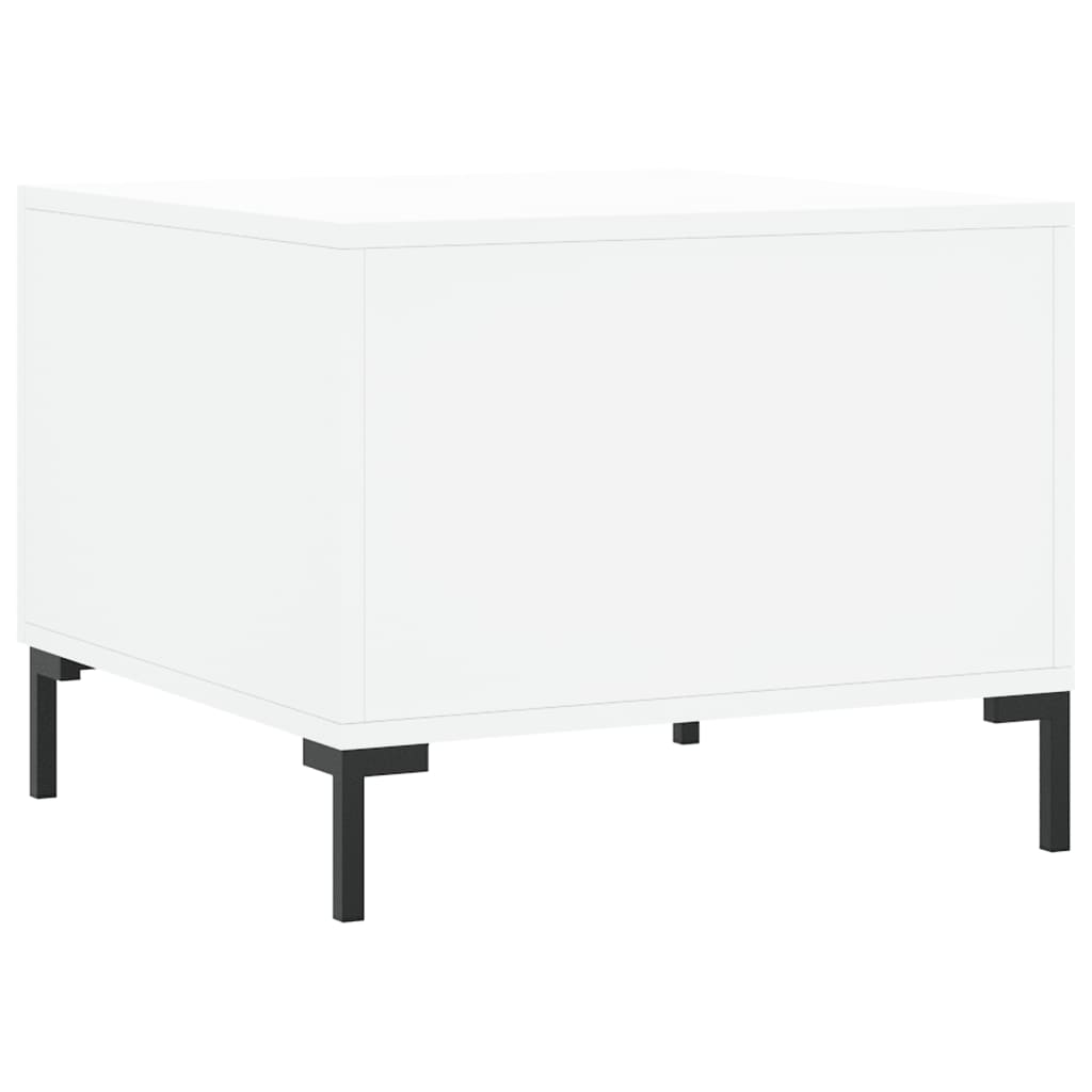Coffee tables, 2 pcs., white, 50x50x40cm, engineered wood