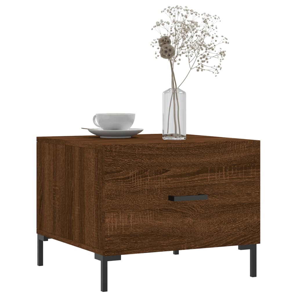 Coffee tables, 2 pcs, brown oak, 50x50x40cm, wood
