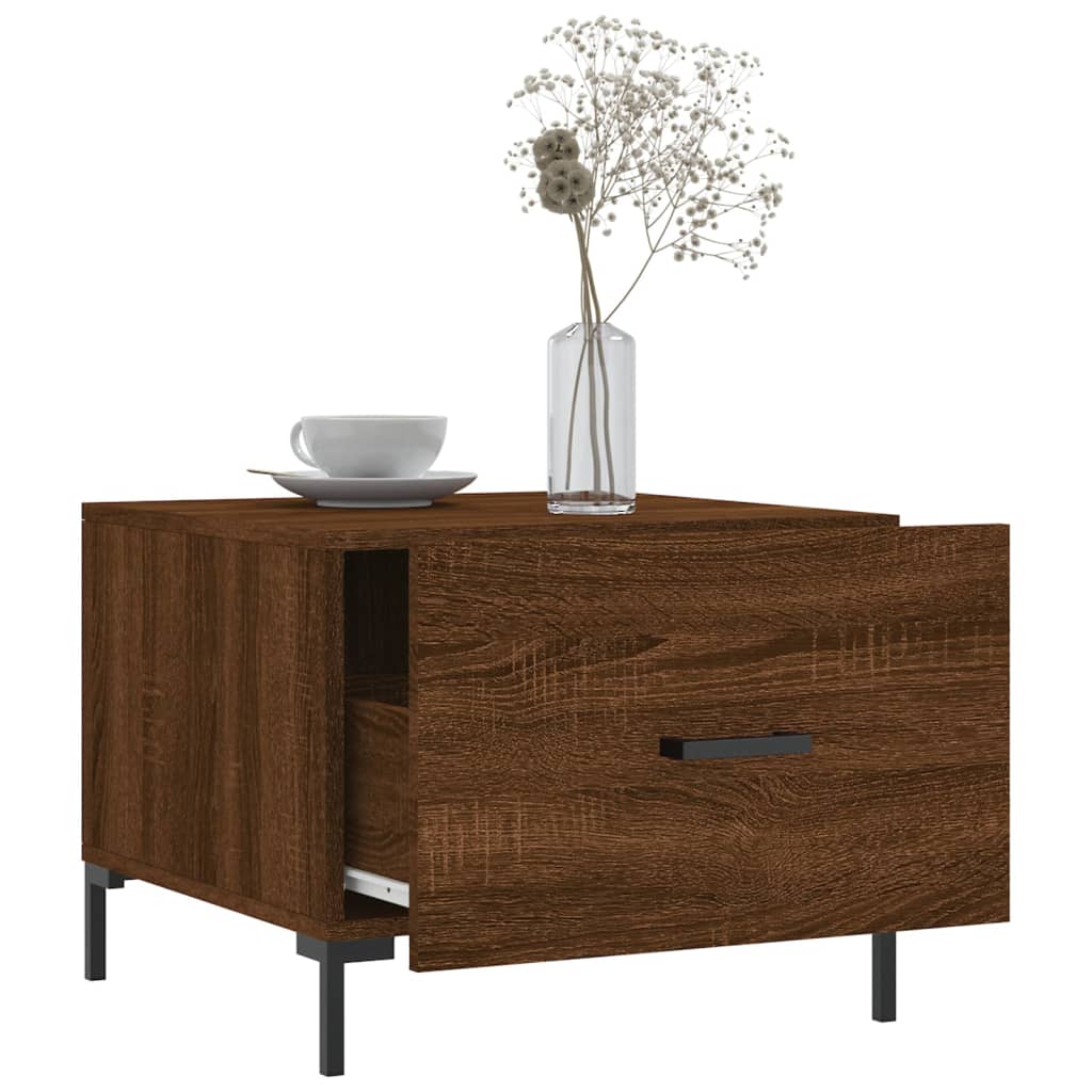 Coffee tables, 2 pcs, brown oak, 50x50x40cm, wood