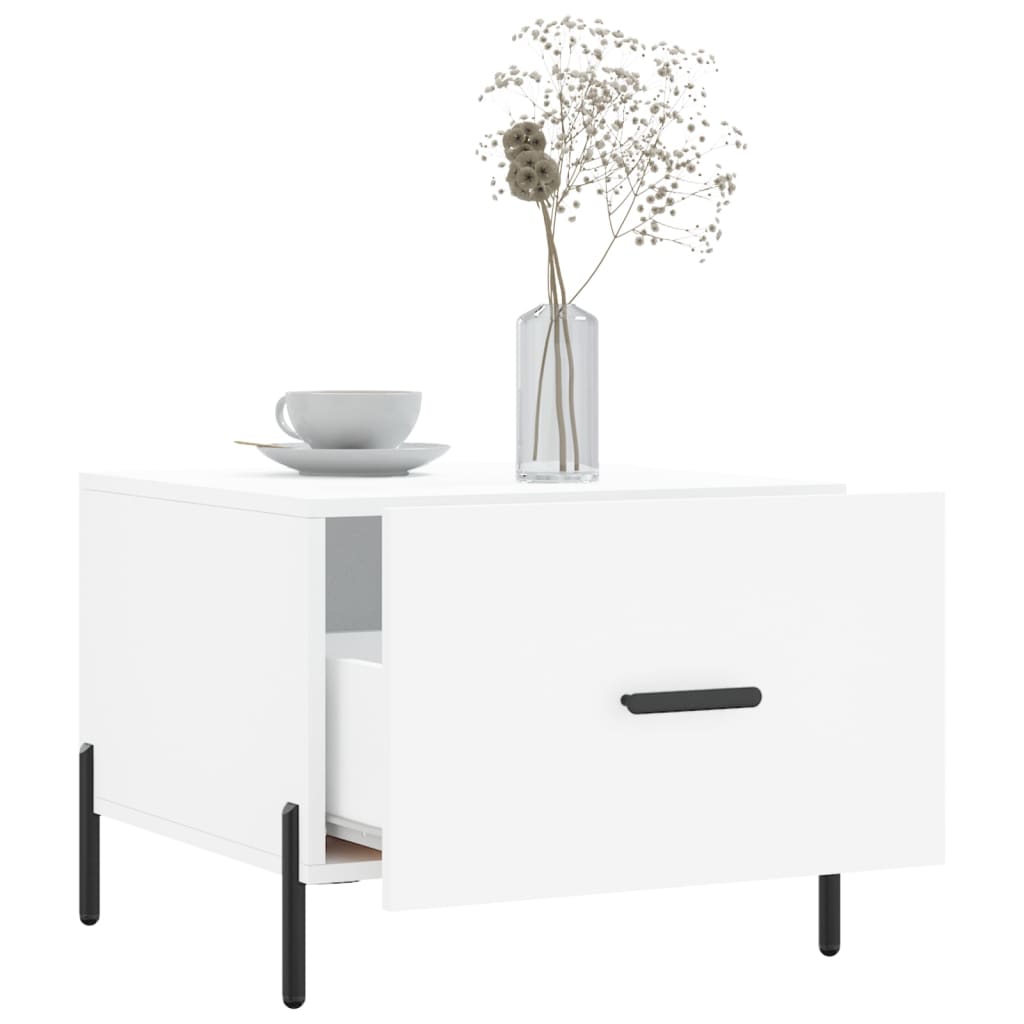 Coffee table, white, 50x50x40cm, engineered wood