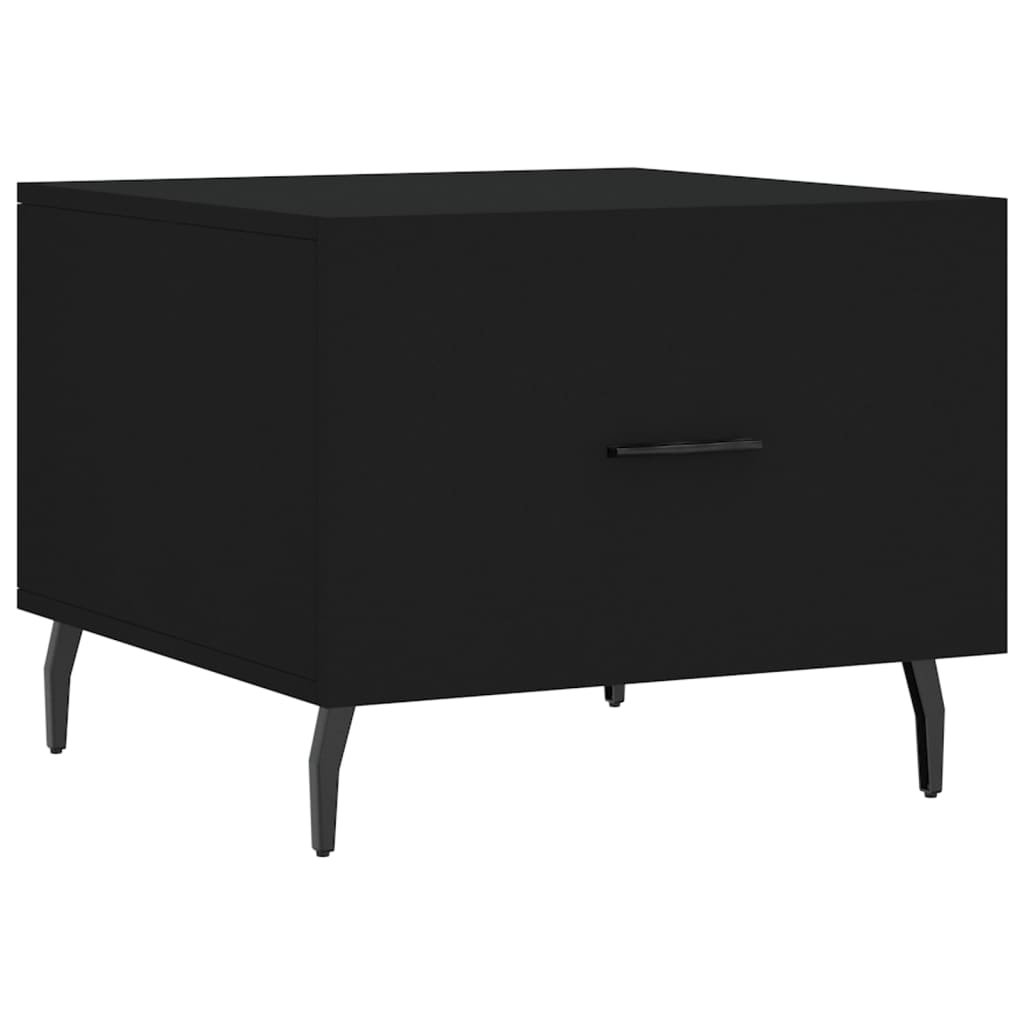 Coffee tables, 2 pcs, black, 50x50x40cm, engineered wood